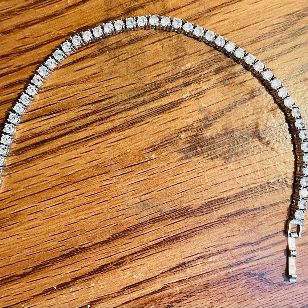 Hand Crafted Silver Crystal Bracelet